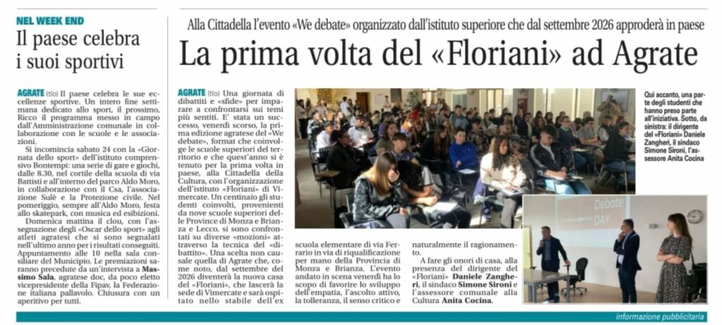 La prima volta del Floriani ad Agrate